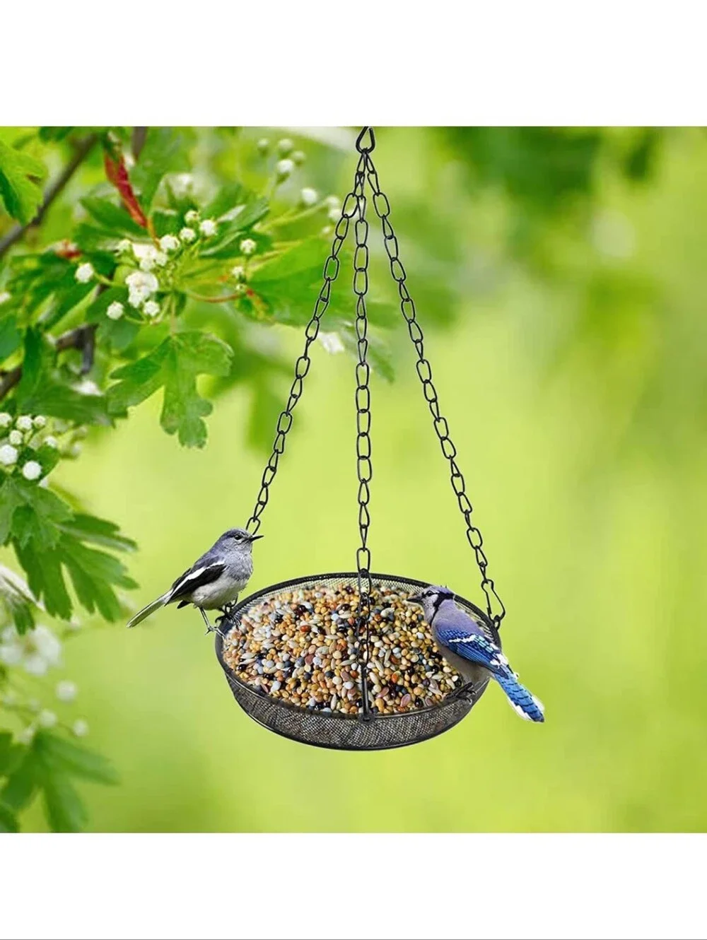 Black Hanging Mesh Bird Feeder - Two-Pack